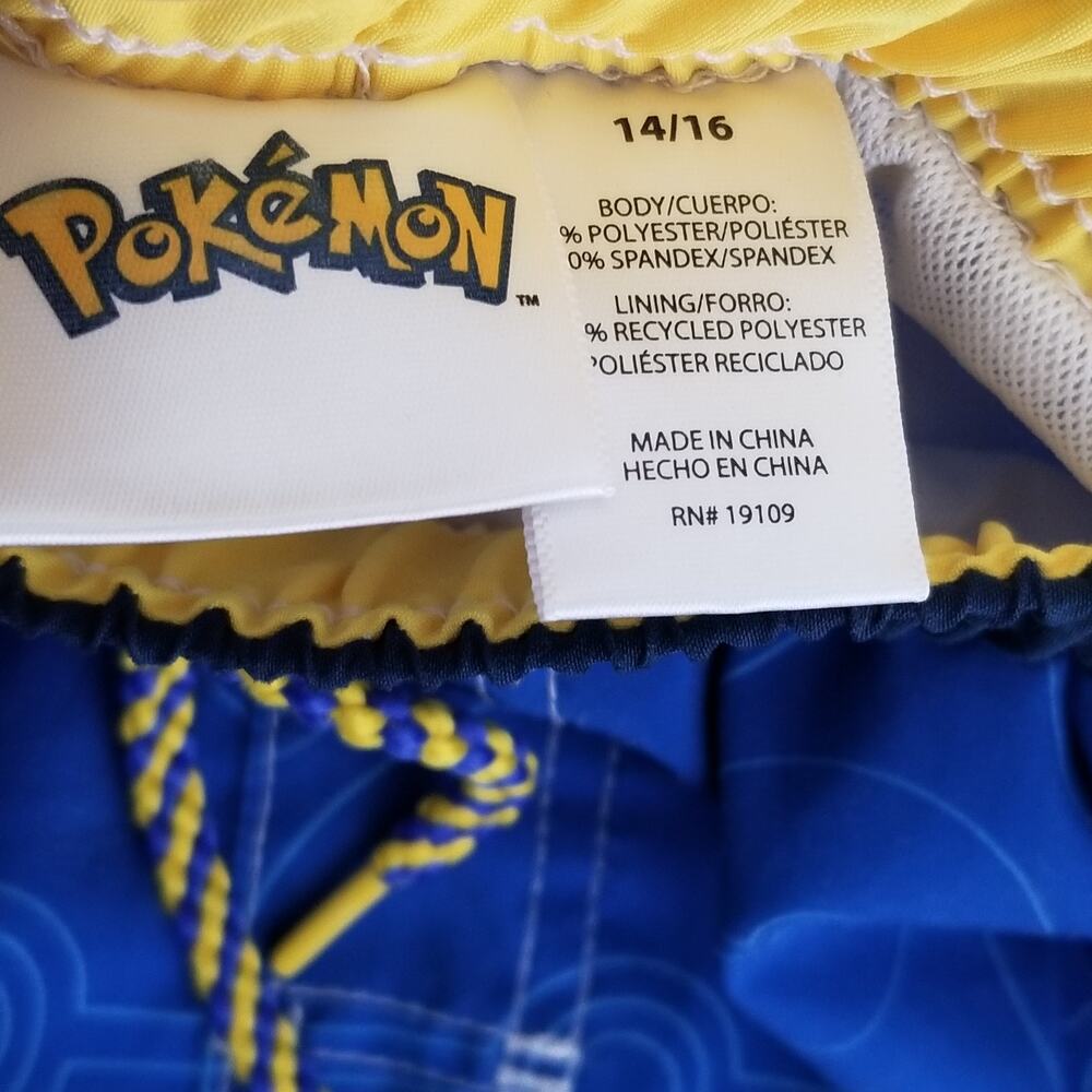 Pokemon Boy's Swim Trunks Board Shorts, Size 14/16 - Picture 3 of 10